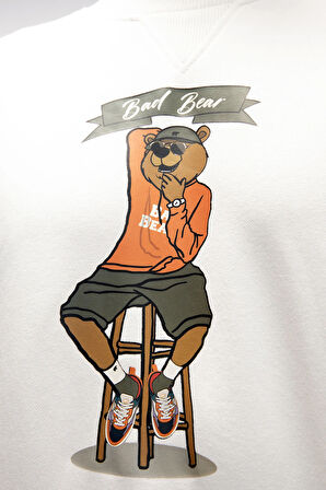 Acme Marshmallow Erkek Baskılı Sweatshirt