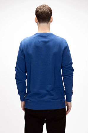 Acme Parlament Mavisi Erkek Baskılı Sweatshirt