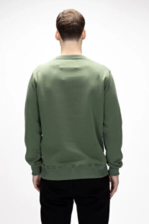 Adventure Soluk Yeşi̇l Crewneck Erkek Baskılı Sweatshirt
