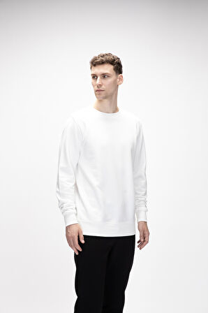 Bad  Bear Corner Crewneck Erkek Sweatshirt Beyaz