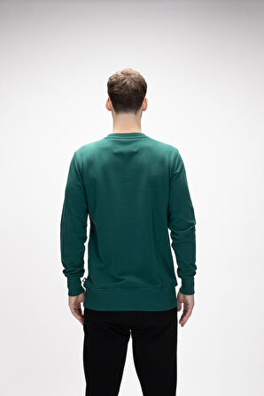 Bad  Bear Corner Crewneck/Forest Erkek Sweatshirt Koyu Yeşil