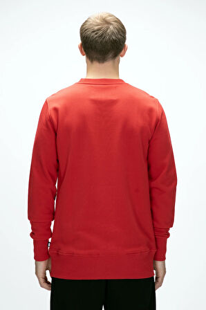 Corner Kırmızı Crewneck Erkek Sweatshirt