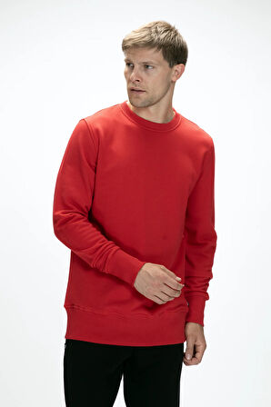 Corner Kırmızı Crewneck Erkek Sweatshirt
