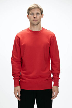 Corner Kırmızı Crewneck Erkek Sweatshirt