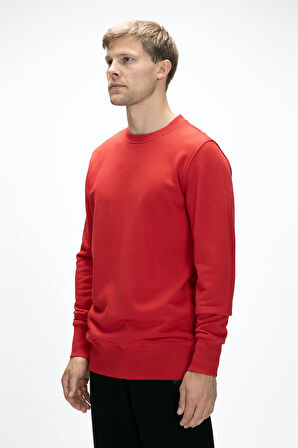 Corner Kırmızı Crewneck Erkek Sweatshirt
