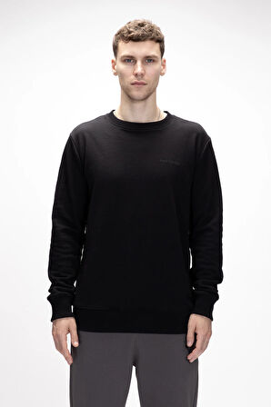 Inner Si̇yah Crewneck Erkek Sweatshirt