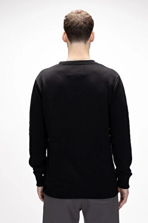 Inner Si̇yah Crewneck Erkek Sweatshirt