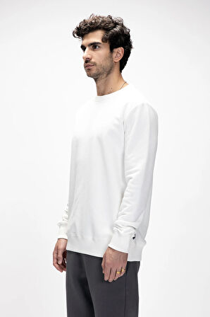 Inner Beyaz Crewneck Erkek Sweatshirt
