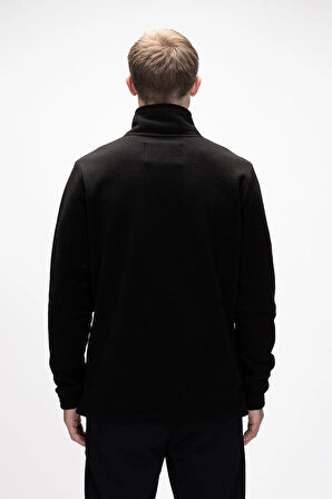 Sky Si̇yah Yarım Fermuarlı Erkek Polar