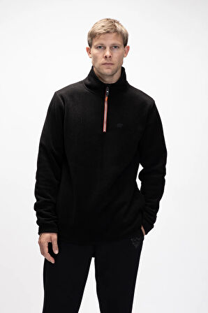 Sky Si̇yah Yarım Fermuarlı Erkek Polar