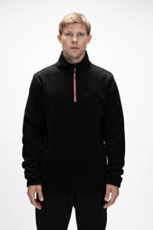 Sky Si̇yah Yarım Fermuarlı Erkek Polar