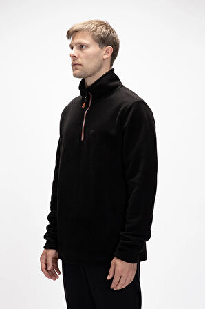 Sky Si̇yah Yarım Fermuarlı Erkek Polar