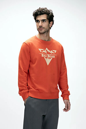 Mountain Tarçın Crewneck Erkek Baskılı Sweatshirt