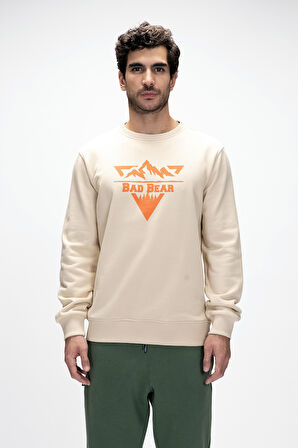 BAD BEAR MOUNTAIN CREWNECK / BEIGE ERKEK SWEATSHİRT 