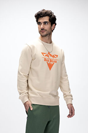 BAD BEAR MOUNTAIN CREWNECK / BEIGE ERKEK SWEATSHİRT 