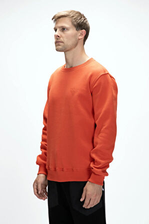 Windy Tarçın Crewneck Erkek Baskılı Sweatshirt
