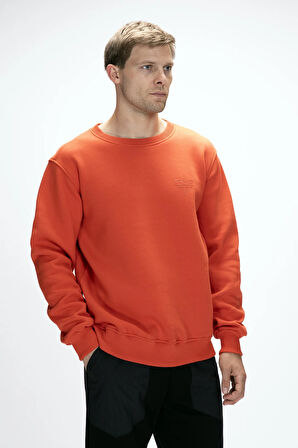 Windy Tarçın Crewneck Erkek Baskılı Sweatshirt