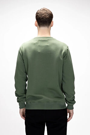 Windy Soluk Yeşi̇l Crewneck Erkek Baskılı Sweatshirt