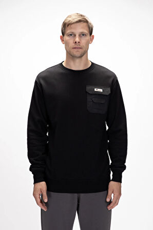 Rise Si̇yah Crewneck Erkek Sweatshirt