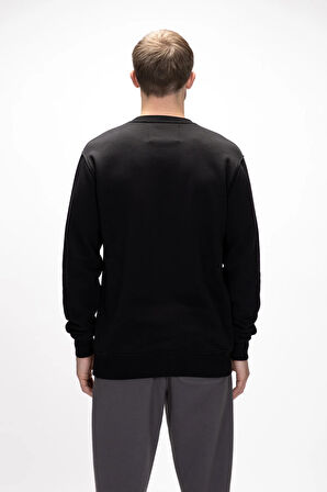 Rise Si̇yah Crewneck Erkek Sweatshirt