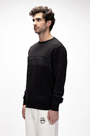 Sailor Si̇yah Crewneck Erkek Sweatshirt