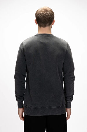 Dab Si̇yah Crewneck Erkek Sweatshirt