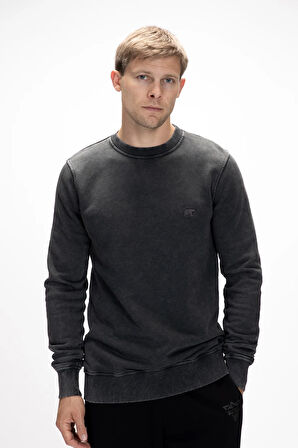 Dab Si̇yah Crewneck Erkek Sweatshirt