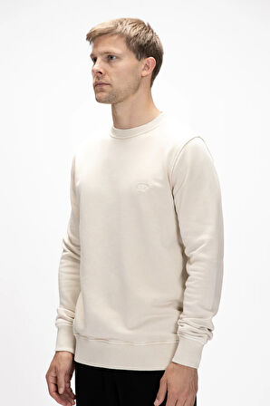 Dab Bej Crewneck Erkek Sweatshirt