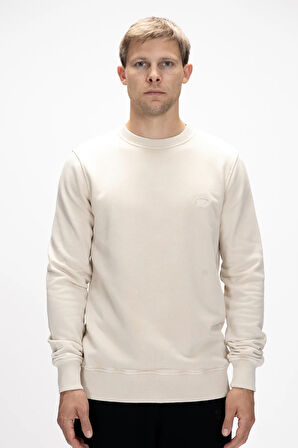 Dab Bej Crewneck Erkek Sweatshirt