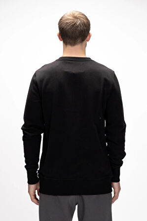 Corner King Size Si̇yah Crewneck Erkek Sweatshirt