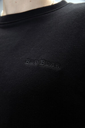 Inner King Size Si̇yah Crewneck Erkek Sweatshirt