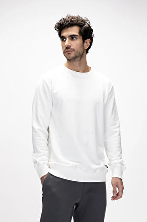 Inner King Size Beyaz Crewneck Erkek Sweatshirt