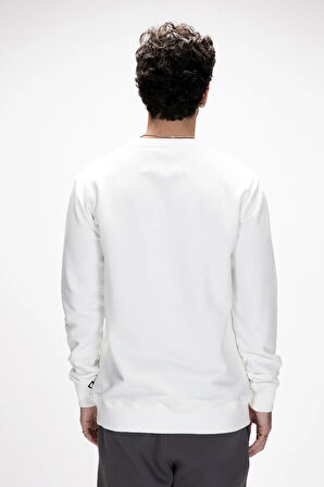 Inner King Size Beyaz Crewneck Erkek Sweatshirt