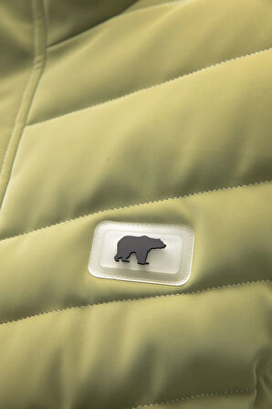 Barcelona Soluk Yeşi̇l Puffer Kapüşonlu Erkek Mont