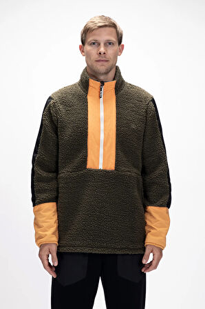 Bomb Soluk Yeşi̇l Yarım Fermuarlı Erkek Polar