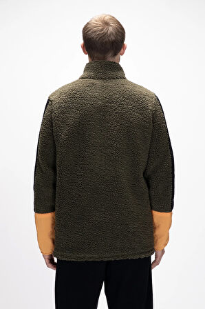 Bomb Soluk Yeşi̇l Yarım Fermuarlı Erkek Polar