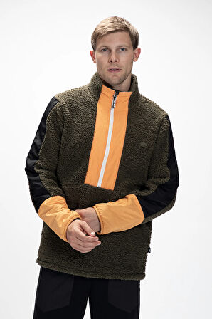 Bomb Soluk Yeşi̇l Yarım Fermuarlı Erkek Polar