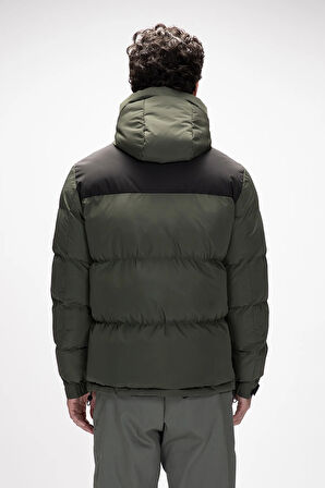 Cup Soluk Yeşi̇l Puffer Kapüşonlu Erkek Mont