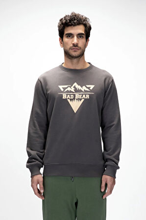 Mountain Antrasit Crewneck Erkek Baskılı Sweatshirt