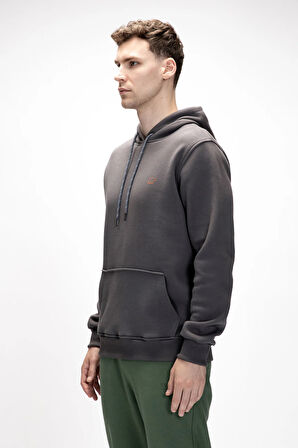 Sea Antrasit Kapüşonlu Erkek Sweatshirt