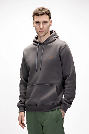 Sea Antrasit Kapüşonlu Erkek Sweatshirt
