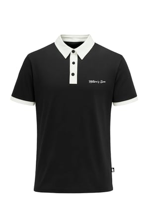 Awake Siyah Polo Yaka Erkek  Tişört