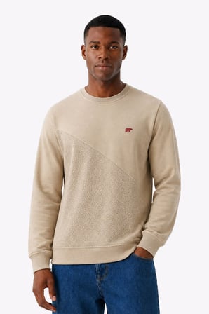 Bad Bear Tune Crewneck Man Beıge Sweatshırt 26.02.12.008-c17