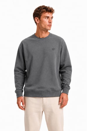 Bad Bear Outlands Crewneck Man Asphalt Sweatshırt 26.02.12.012-c118