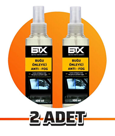 2 Adet Buğu Önleyici Sprey 100 ml(ARAÇ-KASK-GÖZLÜK-EV-İŞYERİ CAMI BUĞU ÖNLEYİCİ)