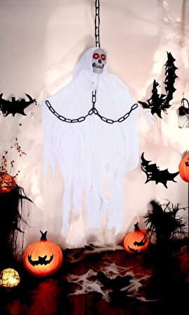 IŞIKLI SESLİ DEKOR İSKELET 90CM HALLOWEEN-CADILAR BAYRAMI