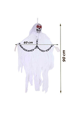 IŞIKLI SESLİ DEKOR İSKELET 90CM HALLOWEEN-CADILAR BAYRAMI