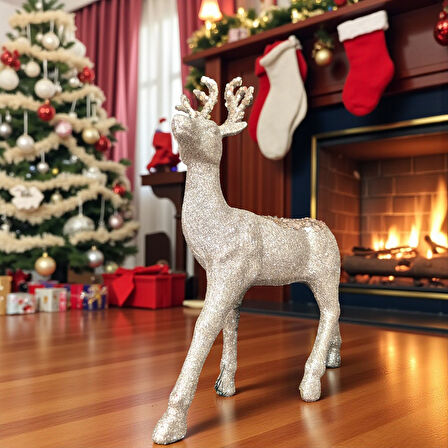 YILBAŞI LÜKS DEKORATİF GOLD SİMLİ GEYİK 32CM AST7212