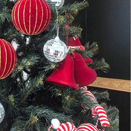 YILBAŞI KADİFE ÇAN BORDO 2LI 10x20CM AST7302