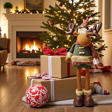 YILBAŞI DEKORU LÜKS DEKORATİF UZAYAN GEYİK 56CM